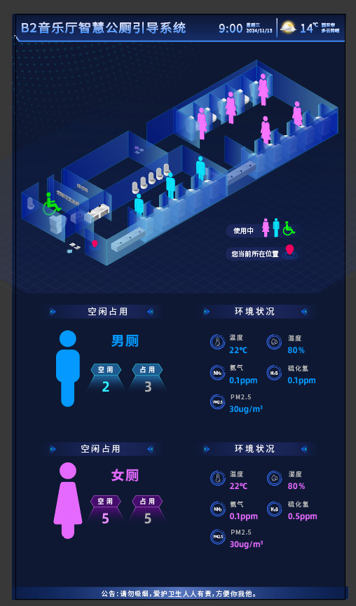 西安未来之瞳大剧院智慧公厕